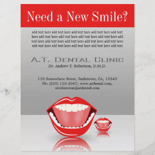 Big Mouth Grote Dentist Dentistry Dental Grey Flyer