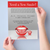 Big Mouth Grote Dentist Dentistry Dental Grey Flyer (Hand)