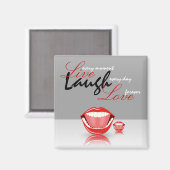 Big Mouth Live Laugh Carré Fridge Magnets (Recto/Verso)