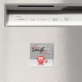 Big Mouth Live Laugh Laugh Square Fridge Magnets Magneet (Insitu (Vaatwasser))