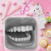 Big Mouth Square Paper Plates Papieren Bordje (Feest)