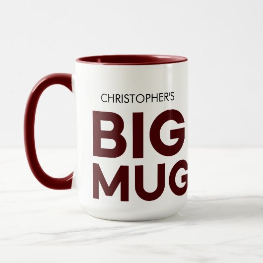 Big Mug de Bourgogne | Grosse Mug | Mug de nom per (Gauche)