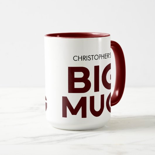 Big Mug de Bourgogne | Grosse Mug | Mug de nom per (Devant droit)