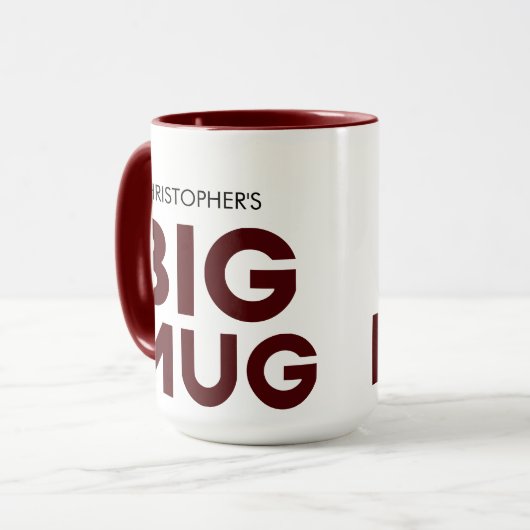 Big Mug de Bourgogne | Grosse Mug | Mug de nom per (Devant gauche)