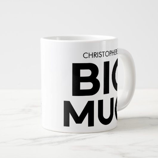 Big Mug | Grosse Mug | Coupe Jumbo | Mug de nom pe (Devant droit)