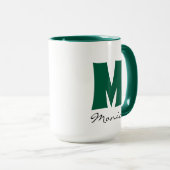 Big Mug | Grosse Mug | Monogramme de nom personnal (Devant droit)