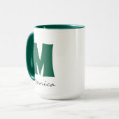 Big Mug | Grosse Mug | Monogramme de nom personnal (Devant gauche)