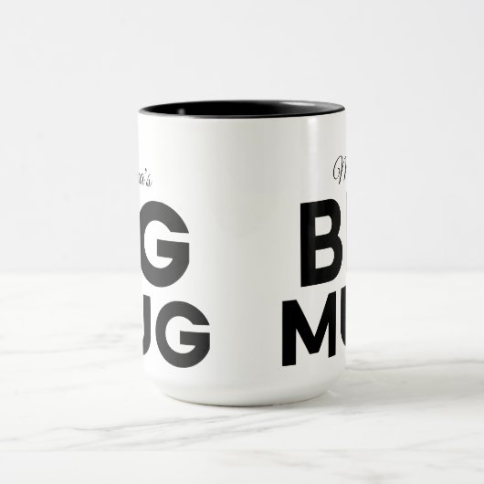 Big Mug | Grosse Mug | Nom personnalisé du script (Centre)
