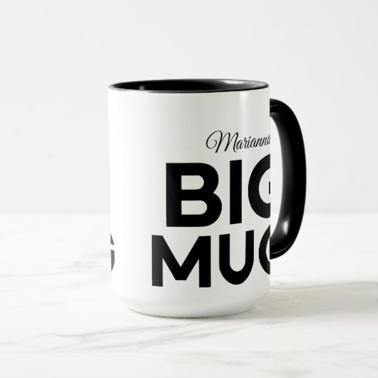 Big Mug | Grosse Mug | Nom personnalisé du script (Devant droit)