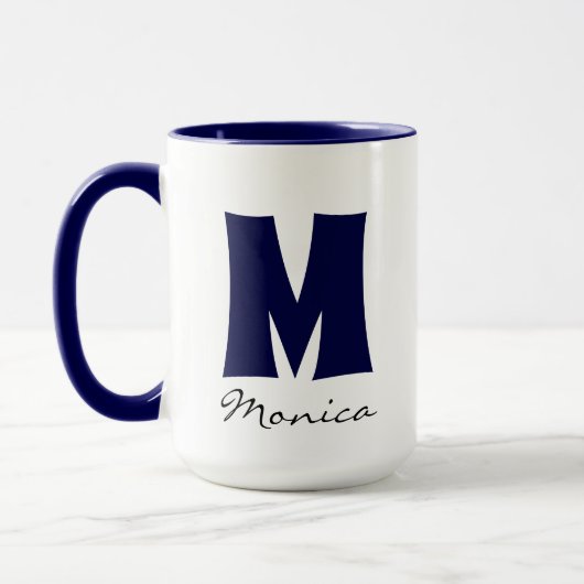 Big Mug | Huge Mug | Script Custom Name Monogram (Gauche)