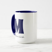 Big Mug | Huge Mug | Script Custom Name Monogram (Devant gauche)
