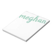 Big Name Mint Green Persoonlijke Blocnote (Gedraaid)