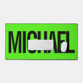 Big neon green mouse pad with custom name (Clavier et souris)