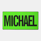 Big neon green mouse pad with custom name (Recto)