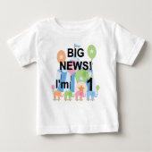 Big News Circus 1st Birthday T-shirts en cadeautje (Voorkant)