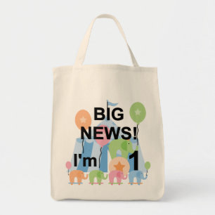 Big News Circus 1st Birthday T-shirts en cadeautje Tote Bag