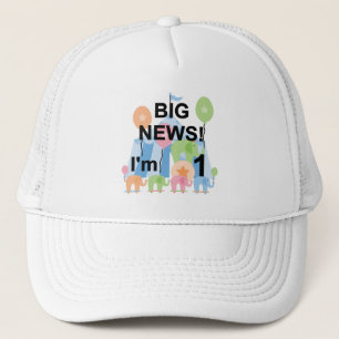 Big News Circus 1st Birthday T-shirts en cadeautje Trucker Pet