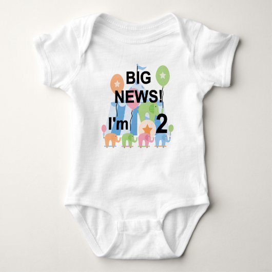 Big News Circus 2nd Birthday T-shirts et cadeaux (Devant)
