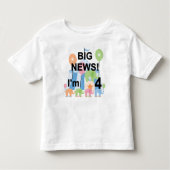 Big News Circus 4th Birthday T-shirts et cadeaux (Devant)