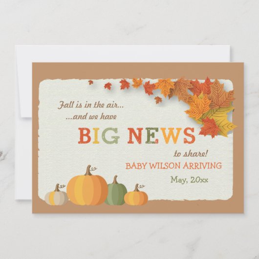 Big News Faire-part de grossesse (Devant)