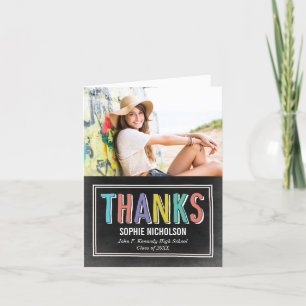 Big News Graduation Carte de remerciements Chalk