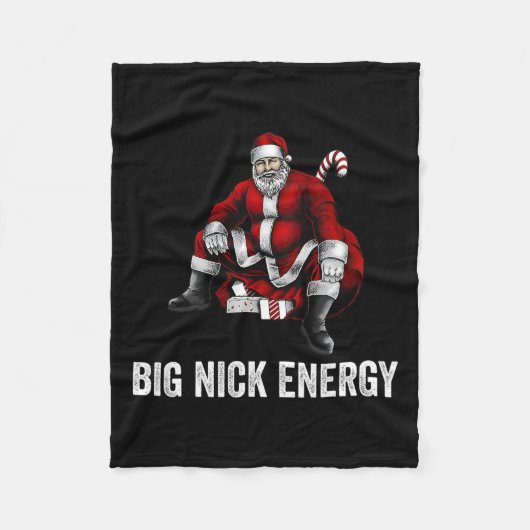 Big Nick Energy Fun Kerstmis 3 Fleece Deken (Voorkant)