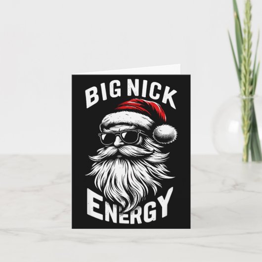 Big Nick Energy Funny Santa Christmas Kaart (Voorkant)