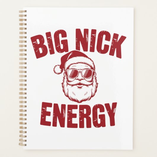 Big Nick Energy Funny Santa Rude Kerstgrap Planner (Voorkant)
