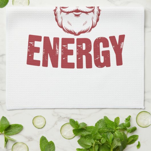 Big Nick Energy Funny Santa Rude Kerstgrap Theedoek (Gevouwen)
