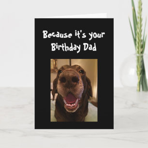 Big Nose Dog Funny Birthday Dad Love Dog Kaart