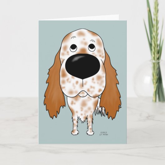 Big Nose English Setter Kaart (Voorkant)