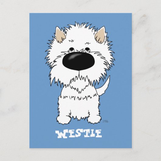 Big Nose Westie Briefkaart (Voorkant)