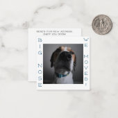 Big Nosed Chien changement d'adresse Carte postale (Devant/Arrière en situation)