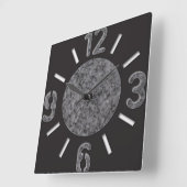 Big Numbers Marble Wall Clock Vierkante Klok (Hoek)