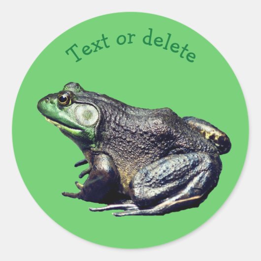 Big Old Bullfrog Natuur Animal Specialized Ronde Sticker (Voorkant)