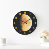 Big Old Moon Fat Oranje Numbers wccn Grote Klok (Huis)