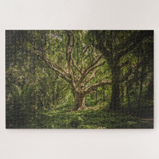 Big Old Tree in het bos Legpuzzel (Horizontaal)