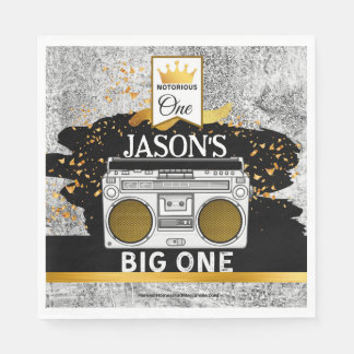 BIG ONE 1st Birthday Boombox Napkins Servet