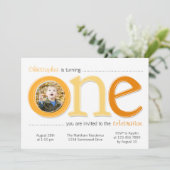 Big One avec photo découpée carte d'anniversaire - (Debout devant)