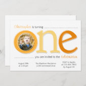 Big One avec photo découpée carte d'anniversaire - (Devant / Derrière)