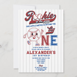 Big One Baseball Rookie van het jaar Eerste Verjaa Kaart