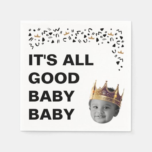 Big one Birthday Photo Napkins Servet (Voorkant)