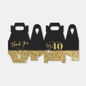 Big One Custom Age Black Gold-gepersonaliseerd Bedankdoosjes (Uitgevouwen)