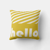 BIG ONE Foto Gepersonaliseerd Zwart Wit Geel Kussen (Achterkant)