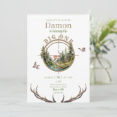 Big One Hunting Eerste Verjaardag Uitnodiging (Staand voorkant)