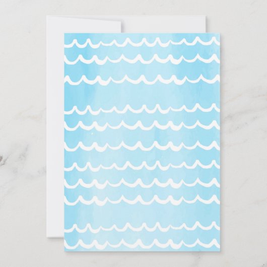 Big One Pêche 1er anniversaire Invitation (Dos)