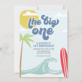Big One Surf Beach 1er anniversaire Invitation (Devant)