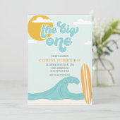 Big One Surf Beach 1er anniversaire Invitation (Debout devant)
