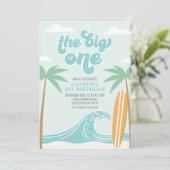 Big One Surf Beach 1er anniversaire Invitation (Debout devant)