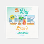 Big One surfen strand zomer verjaardag servies Servet (Voorkant)